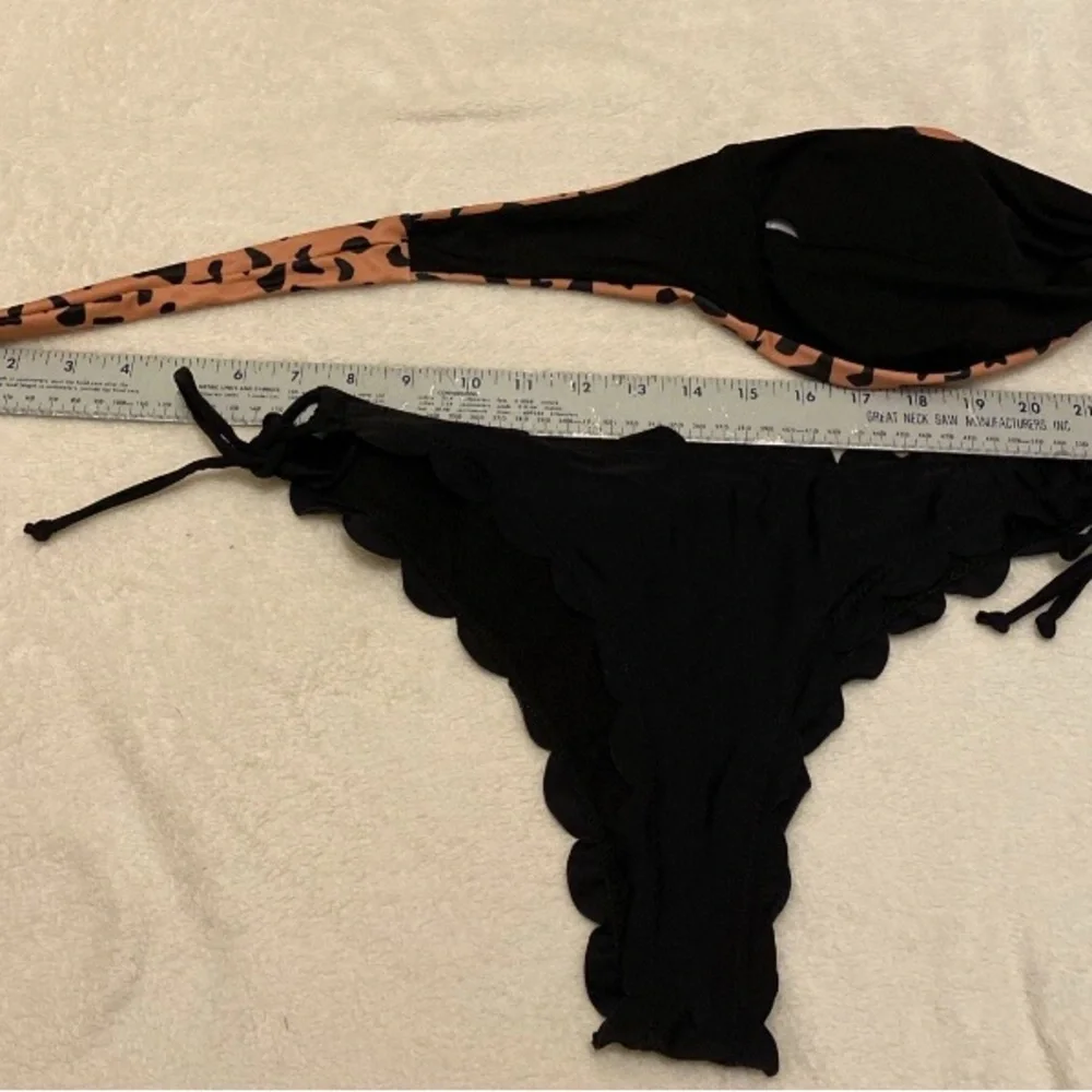SHEIN Brown and Black Animal Print Bikini Set